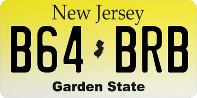NJ license plate B64BRB