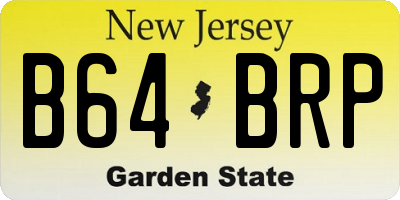 NJ license plate B64BRP