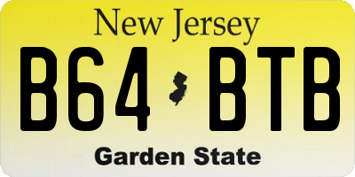 NJ license plate B64BTB