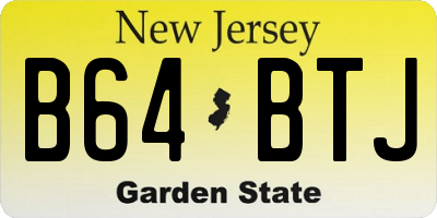 NJ license plate B64BTJ