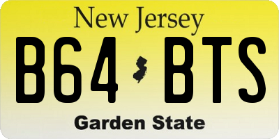 NJ license plate B64BTS
