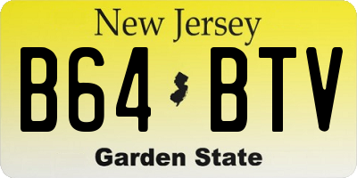 NJ license plate B64BTV
