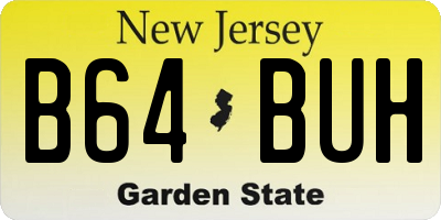 NJ license plate B64BUH