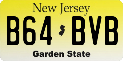 NJ license plate B64BVB