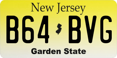 NJ license plate B64BVG