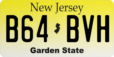 NJ license plate B64BVH