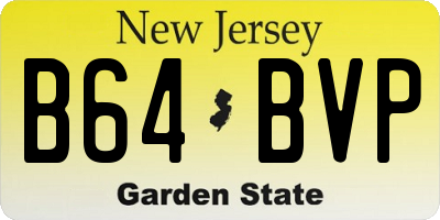 NJ license plate B64BVP