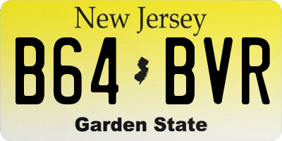 NJ license plate B64BVR