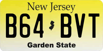 NJ license plate B64BVT