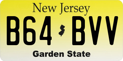 NJ license plate B64BVV