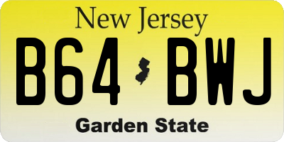 NJ license plate B64BWJ