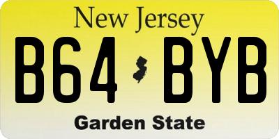 NJ license plate B64BYB