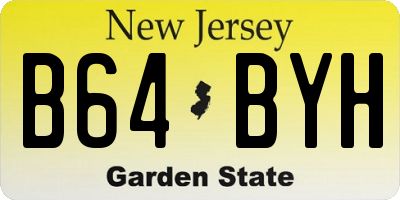 NJ license plate B64BYH
