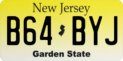 NJ license plate B64BYJ