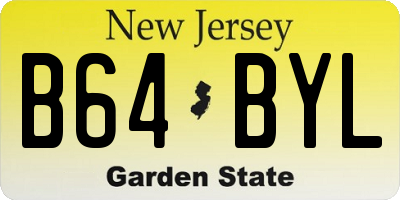 NJ license plate B64BYL