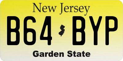 NJ license plate B64BYP