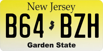NJ license plate B64BZH
