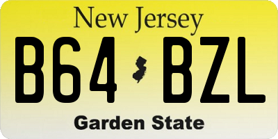 NJ license plate B64BZL