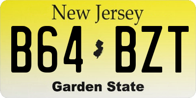 NJ license plate B64BZT