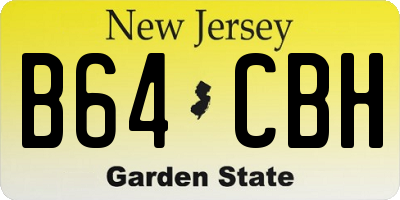 NJ license plate B64CBH