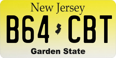 NJ license plate B64CBT