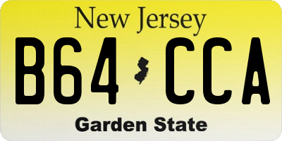 NJ license plate B64CCA