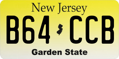NJ license plate B64CCB