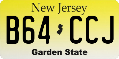 NJ license plate B64CCJ