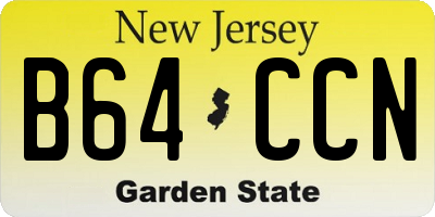 NJ license plate B64CCN
