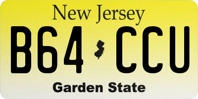 NJ license plate B64CCU