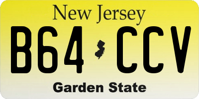 NJ license plate B64CCV