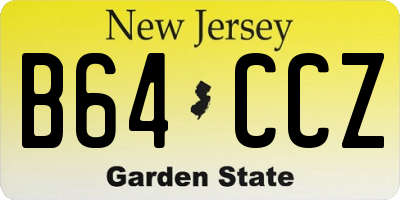 NJ license plate B64CCZ