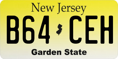 NJ license plate B64CEH