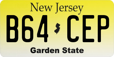 NJ license plate B64CEP