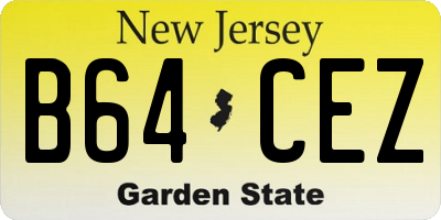 NJ license plate B64CEZ