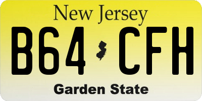 NJ license plate B64CFH