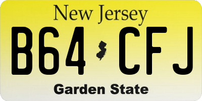 NJ license plate B64CFJ