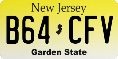 NJ license plate B64CFV