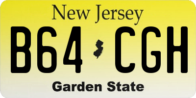NJ license plate B64CGH