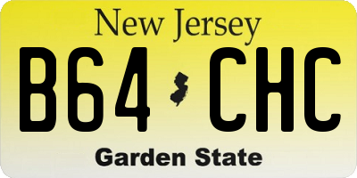 NJ license plate B64CHC
