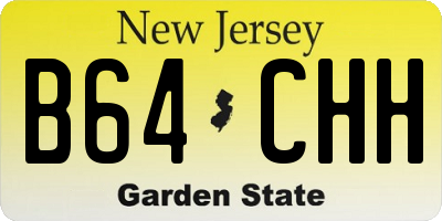NJ license plate B64CHH