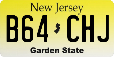 NJ license plate B64CHJ