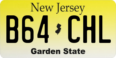 NJ license plate B64CHL