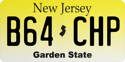 NJ license plate B64CHP