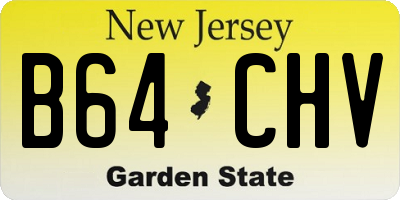NJ license plate B64CHV