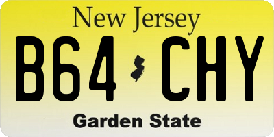 NJ license plate B64CHY