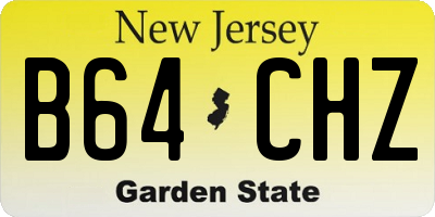 NJ license plate B64CHZ