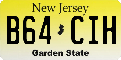 NJ license plate B64CIH