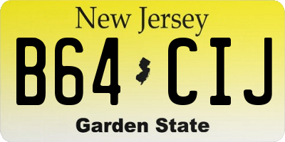 NJ license plate B64CIJ