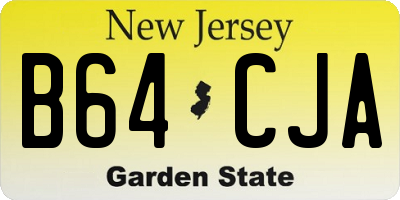 NJ license plate B64CJA